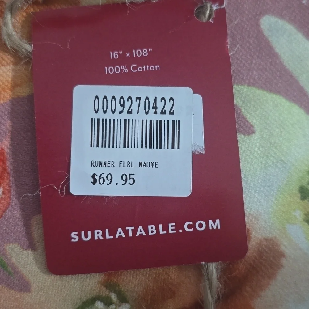 Sur La Table Fall Botanical Runner, Size 108